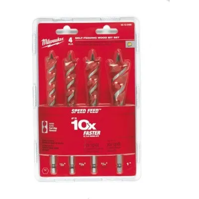 Набор сверл по дереву Speed Feed 4 шт. Milwaukee 48130400