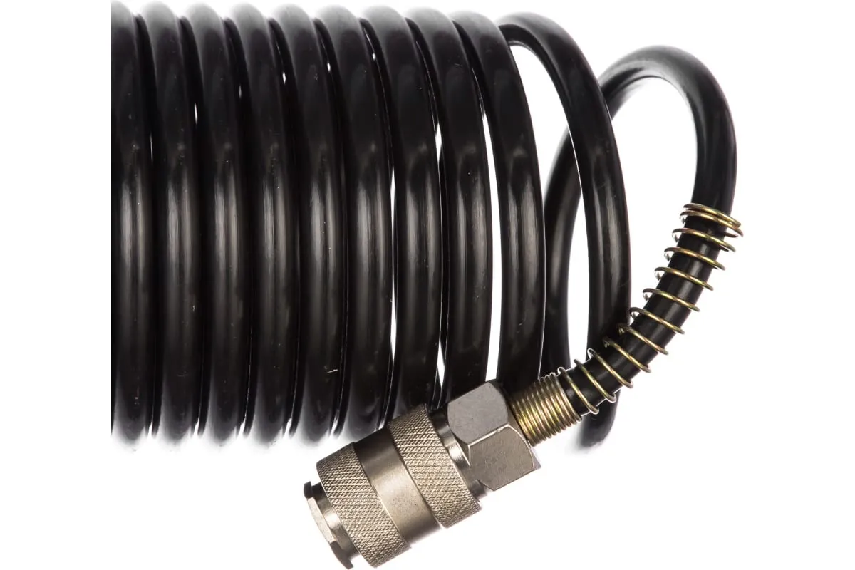 Фото Шланг спиральный с фитингами рапид Fubag, нейлон, 10бар, 6x8мм, 15м от004001409