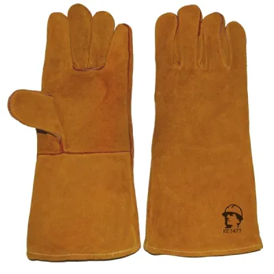 Краги с подкладкой, желтые