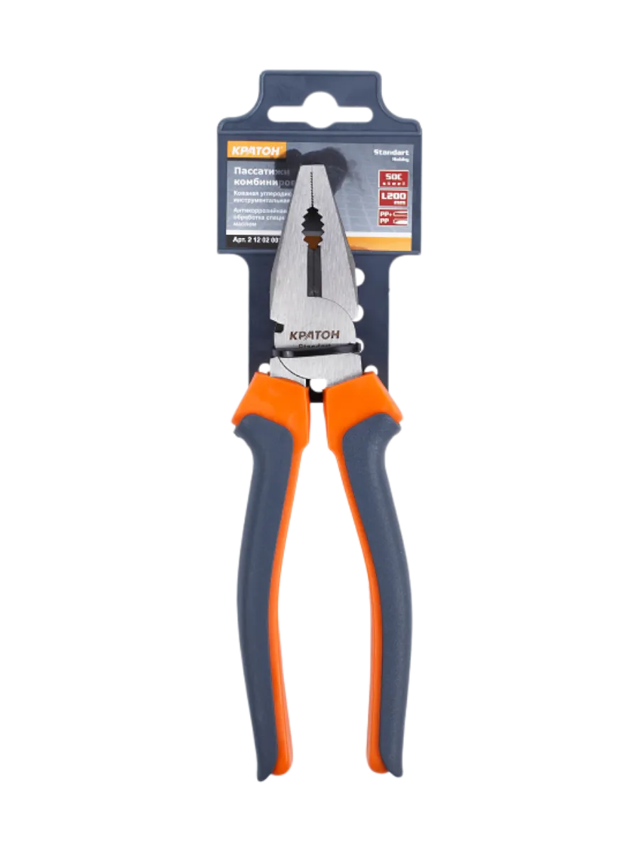 Фото Пассатижи Кратон Standart комбинированные 200 мм от002002648