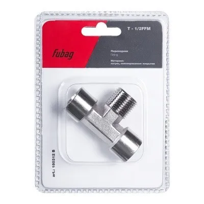 Переходник Fubag T - 1/2 дюйма FFM, блистер 1 шт