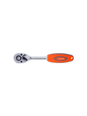 Ключ-трещотка Кратон с обрезиненной ручкой 1/2" (72зуб.)