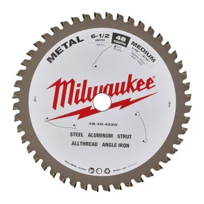 Диск пильный по металлу (165x16x1.6 мм; 48 зубов) для циркулярной пилы Milwaukee 48404220