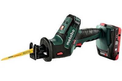 Аккумуляторная сабельная пила Metabo SSE 18 LTX COMPACT 2x4,0А*ч, зарядное устройство ASC 55 "AIR COOLED"