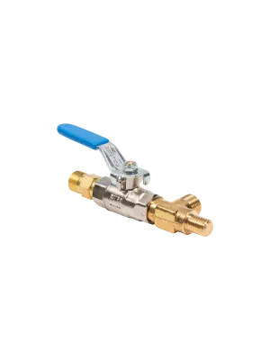 Шаровой кран с коленом Dinline/Dinflow (Кислород) G3/8" KRASS