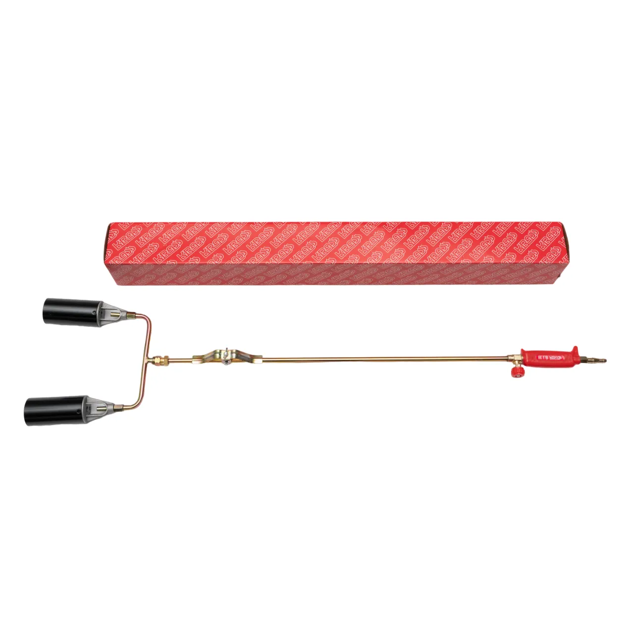 Фото Горелка кровельная KRASS ГВ-131 (2хФстакана=50 мм, L=1032 мм вентильная) Двухфакельная от015000091