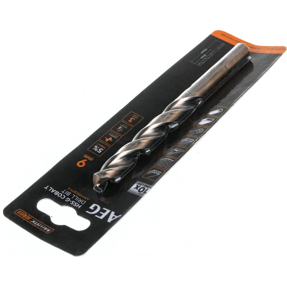 Фото Сверло HSS-Co (9х81х125 мм) AEG AAKHSSCBT9-0 4932479339 4932479339