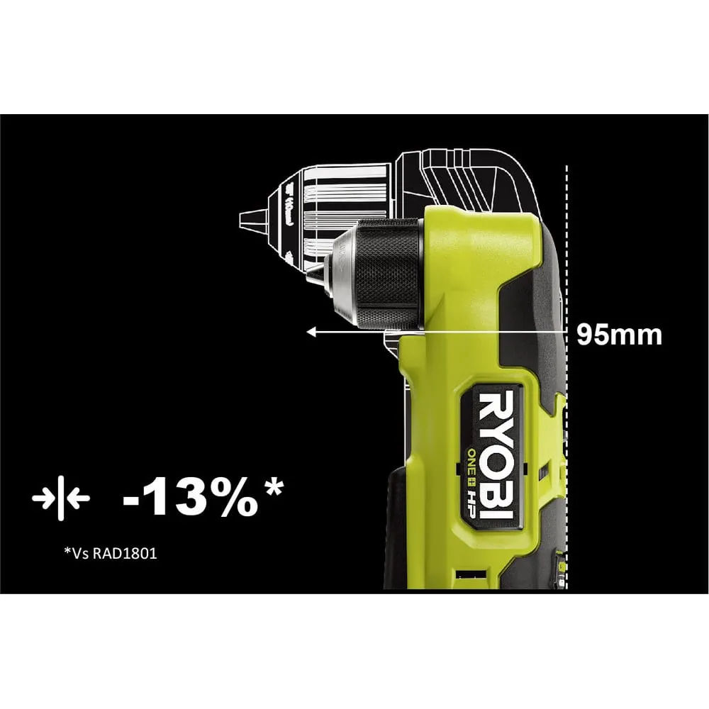 Ryobi HP Угловая дрель ONE+ RAD18C-0 без аккумулятора в комплекте  5133004949 купить в Челябинске - цена в интернет-магазине «От и До.ру»