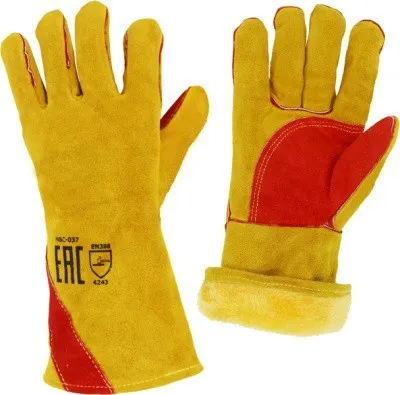 Краги Оберон Огненные львы утепленные (спилок AB 1,0-1,2мм)