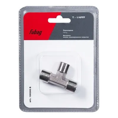 Переходник Fubag T - 1/4 дюйма FFF, блистер 1 шт