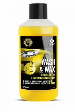 Автошампунь с воском GRASS "Wash & Wax" 1л