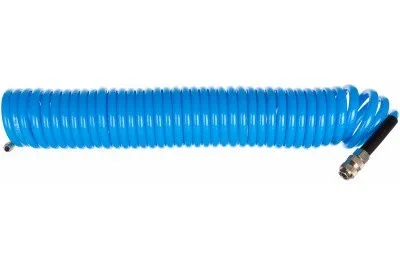 Шланг спиральный с фитингами рапид Fubag, полиуретан, 15бар, 8x12мм, 10м
