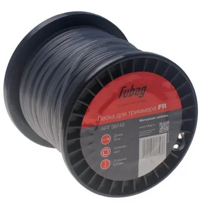Триммерная леска Fubag сечение круглое L 90 м * 2.4 мм