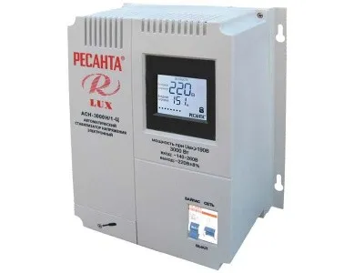 Смотреть стабилизатор напряжения ресанта lux асн-3000н/1-ц на сайте «От и До.ру» Стабилизатор напряжения Ресанта LUX АСН-3000Н/1-Ц