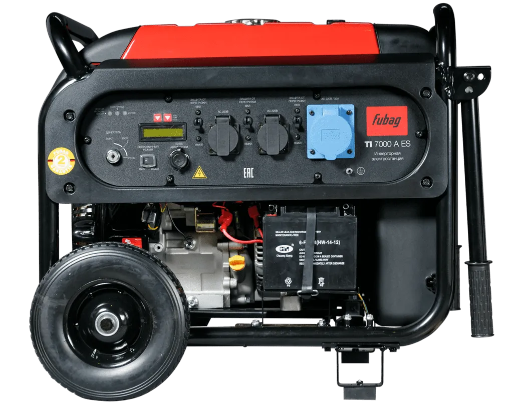 Фото Инверторный цифровой генератор Fubag с электростартером и коннектором автоматики TI 7000 A ES от004000898