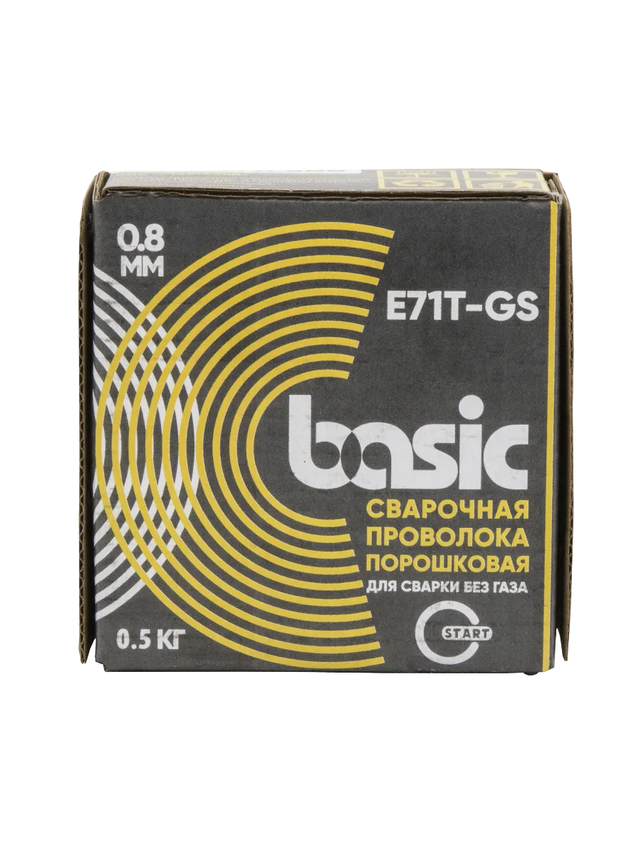 Фото Проволока сварочная порошковая Basic E71T-GS д.0,8 (0,5кг) START STB71805 STB71805