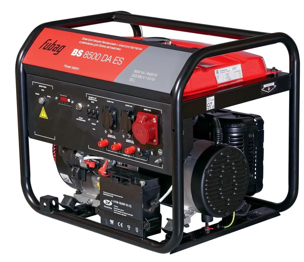 Фото Бензиновая электростанция Fubag BS 8500 DA ES с электростартером и коннектором автоматики от004002252