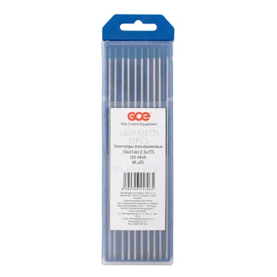 Электрод KRASS WL-20 Синий, 2,0х175 мм, легирующие элементы: 1,8-2,2% La2O3 (оксид лантана) (набор 10 шт)