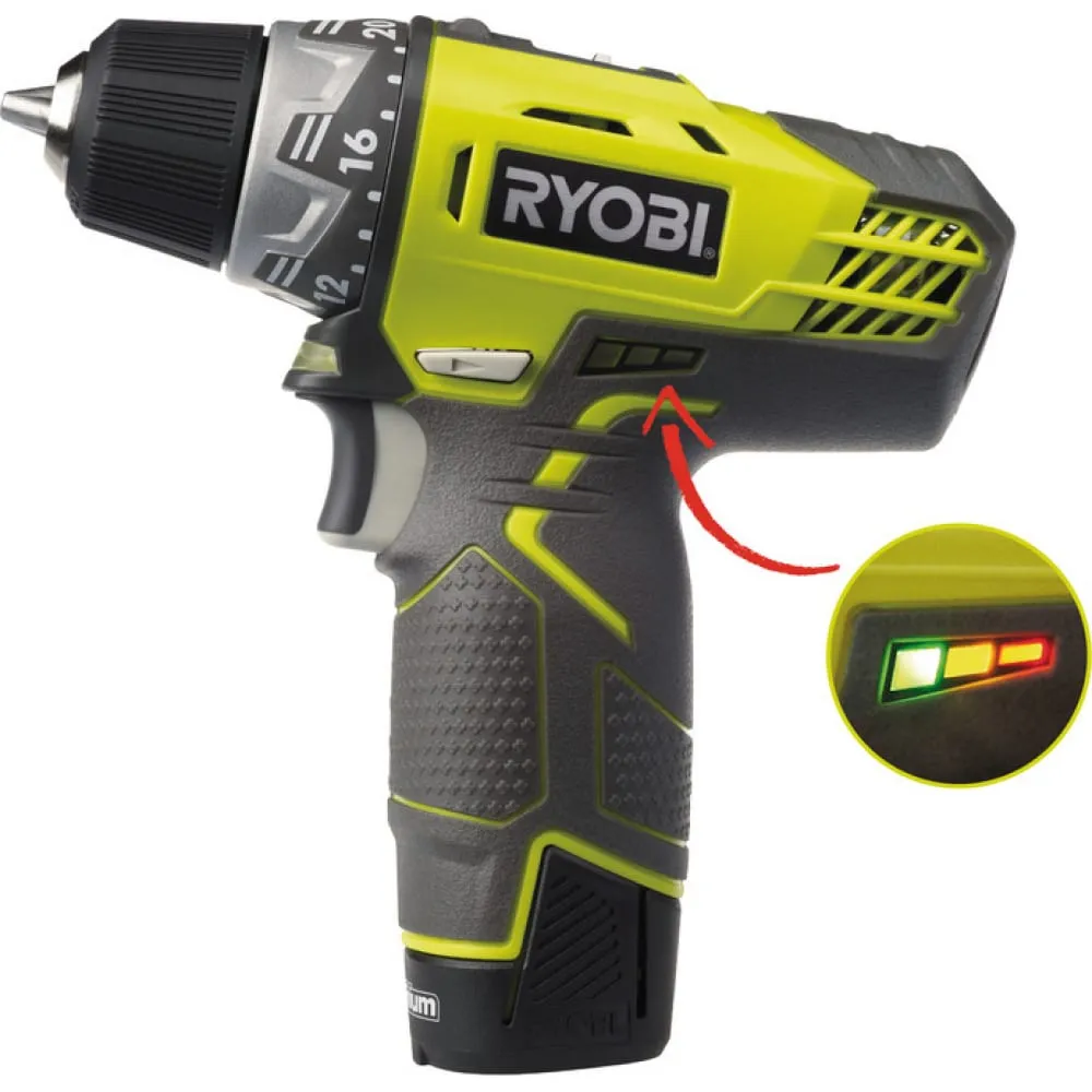 Фото Ryobi Дрель аккумулятоная R12DD-LL13S 5133001802 15520337