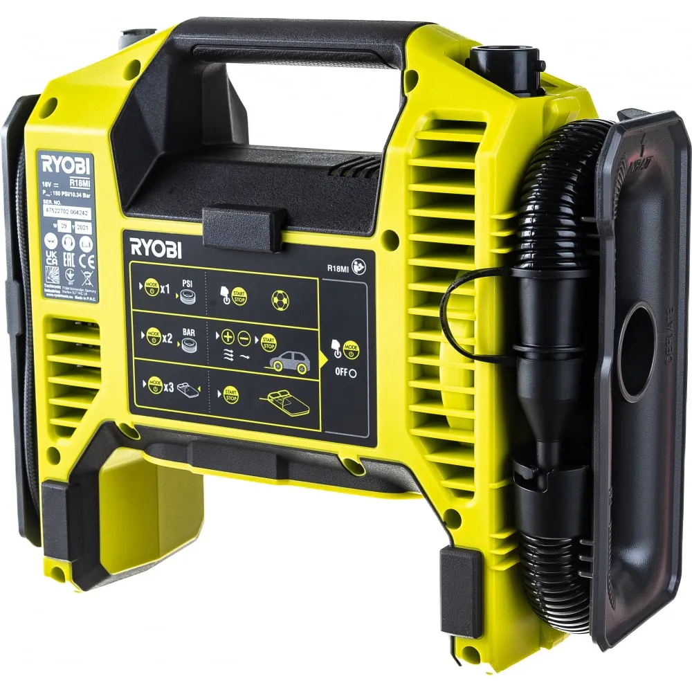 Ryobi ONE+ Компрессор R18MI-0 без аккумулятора в комплекте 5133004714  купить в Челябинске - цена в интернет-магазине «От и До.ру»