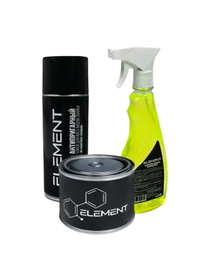 Набор сварочной химии: Антипригарный спрей Element, 400 мл, Паста против налипания брызг Element, 300г, Жидкость антипригарная Element