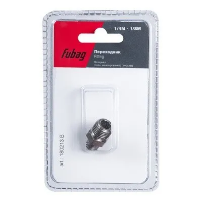 Переходник Fubag 1/4 дюйма M на 1/8 дюйма M, блистер 1 шт