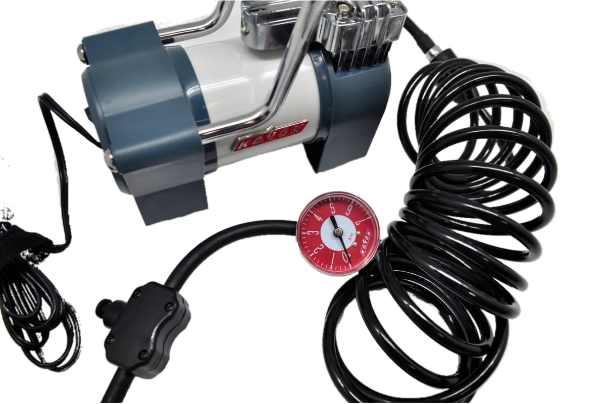 Фото Автомобильный портативный компрессор КАЧОК К90 N с Витым шлангом-удлинителем К90 N