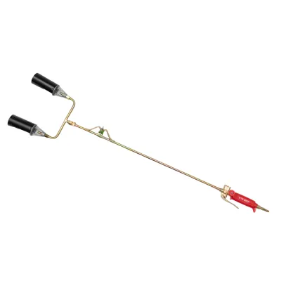 Горелка кровельная KRASS ГВ-131-Р (2х Фстакана=50 мм, L=1032 мм рычажная) Двухфакельная