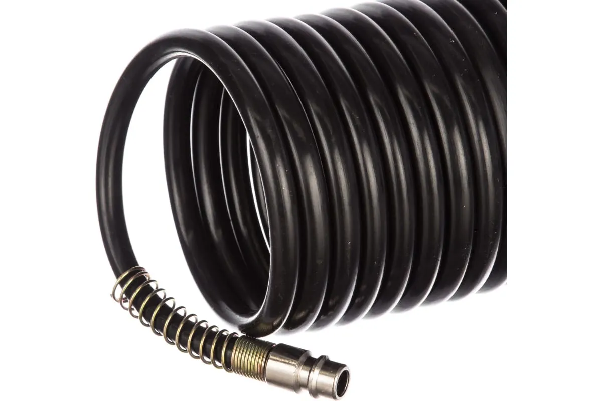 Фото Шланг спиральный с фитингами рапид Fubag, нейлон, 10бар, 6x8мм, 15м от004001409