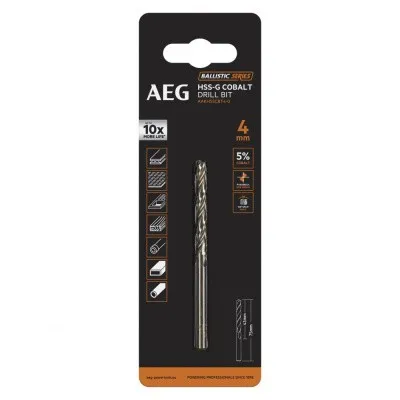 Сверло HSS-Co (4х43х75 мм) AEG AAKHSSCBT4-0 4932479328
