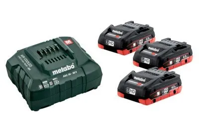 Комплект Metabo Basic-Set 3 аккумулятора + зарядное устройство ASC Ultra