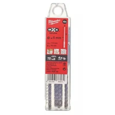 Бур SDS+ MX4 (5х115 мм, 10 шт.) Milwaukee 4932352040