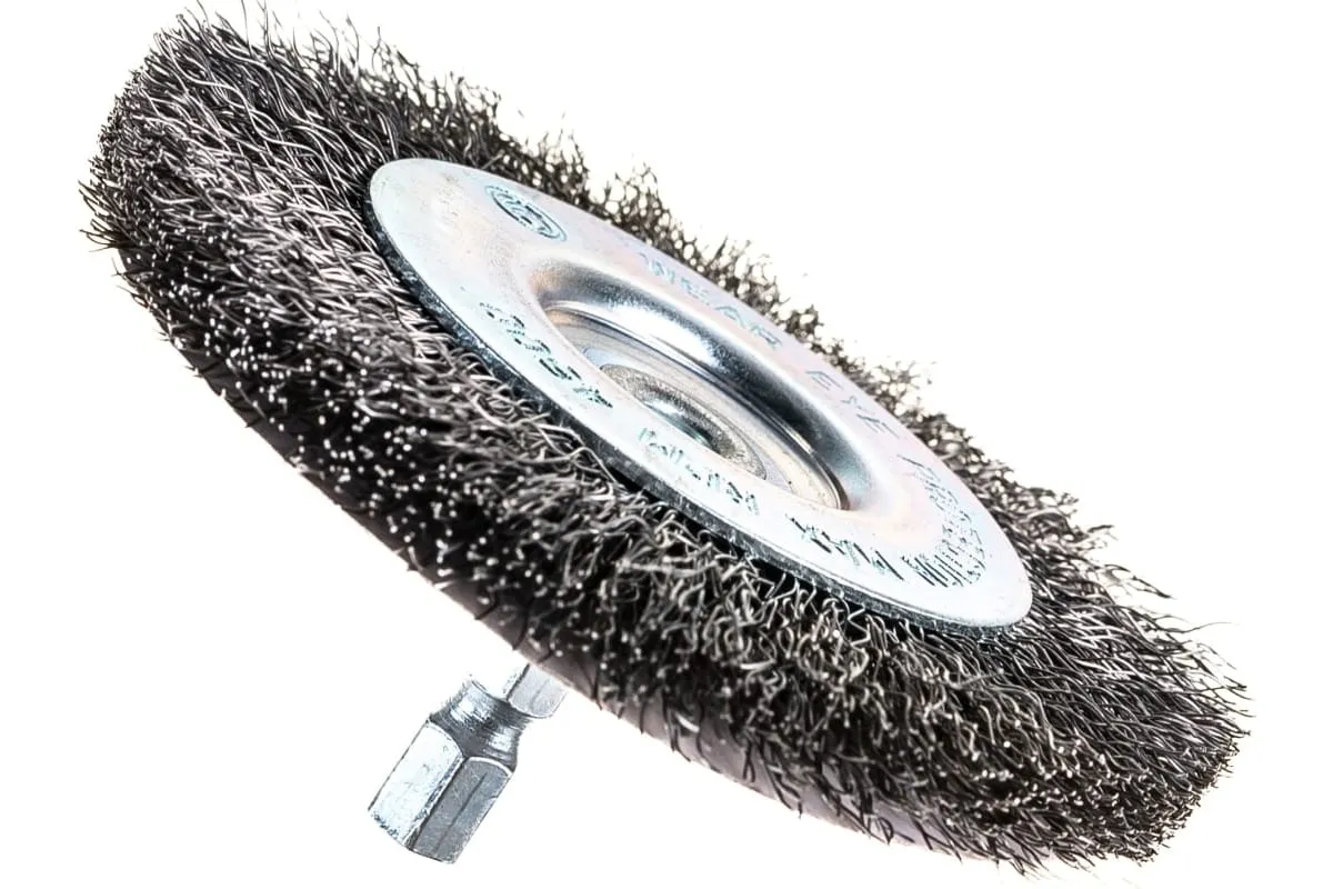 Фото Щетка дисковая гофрированная (50 мм) для дрели шестигранный хвостовик №081 5405006120 АТАКА 22385 22385