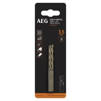 Сверло HSS-G (2 шт; 3.5х39х70 мм) AEG AAKHSSG035 4932479307