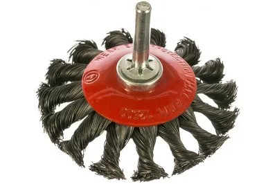 Щетка вогнутая, витая проволока (75 мм; хвостовик 6 мм) для дрели №103 АТАКА 22392