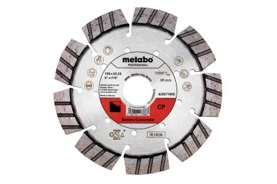 Алмазный отрезной диск Metabo CP PROFESSIONAL для бетона 125x22,23 мм