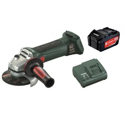 Аккумуляторная угловая шлифмашина Metabo W 18 LTX 125 с аккумулятором и ЗУ