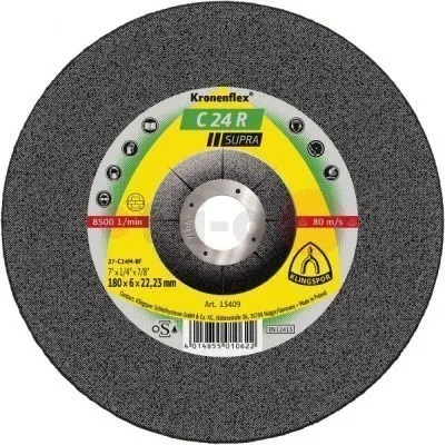 Обдирочный круг Klingspor C 24 R Supra 125x6x22,23, упаковка 10 шт