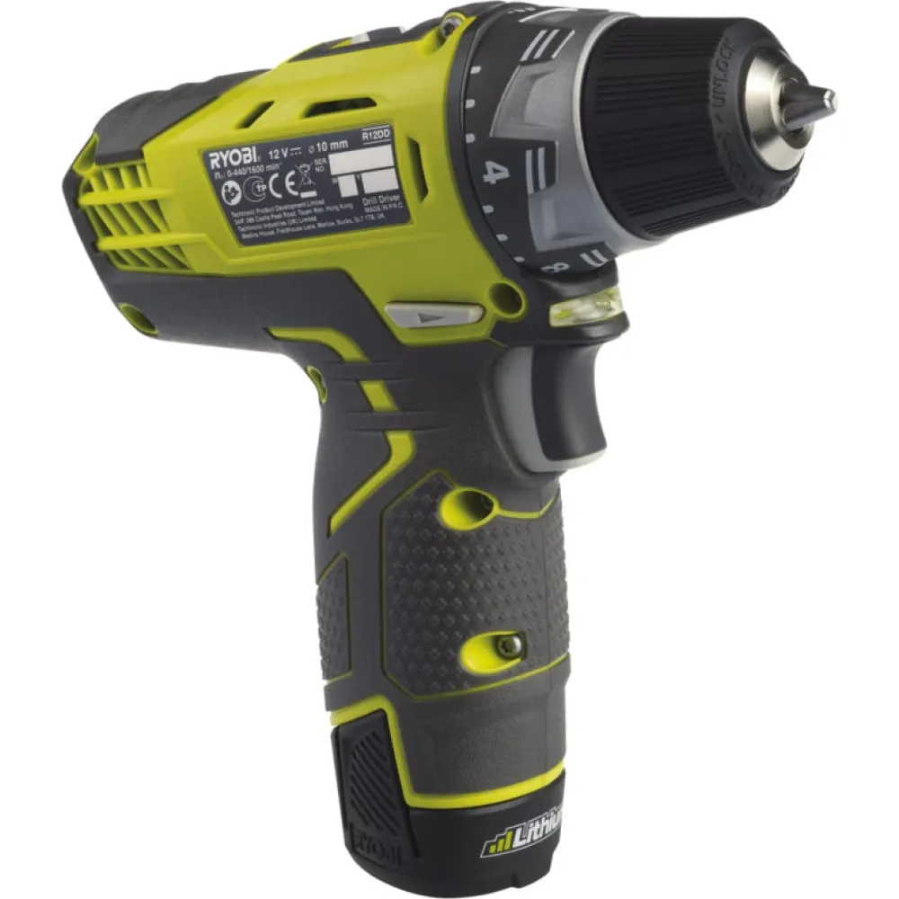 Фото Ryobi Дрель аккумулятоная R12DD-LL13S 5133001802 15520337
