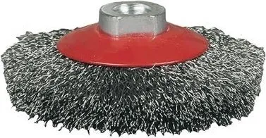 Щетка вогнутая, гофрированная латунная проволока (100 мм; М14) для УШМ №022 АТАКА 21779