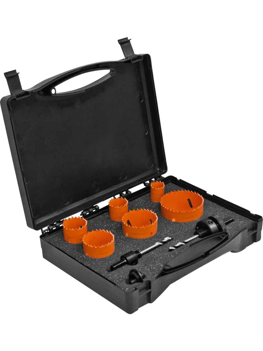 Фото Набор коронок универсальных биметаллических Кратон (кобальт) 6 шт. от002001857