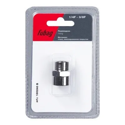 Переходник Fubag 1/4 дюйма F - 3/8 дюйма F, блистер 1 шт