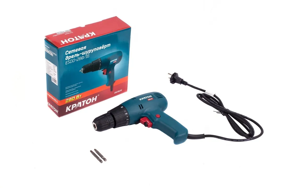 Фото Дрель-шуруповерт сетевая Кратон ESDD-280/16 HOBBY от002003549