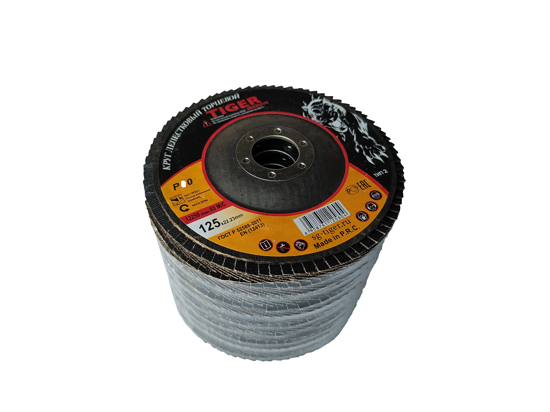 Фото Лепестковый торцевой круг NORMAL TIGER Abrasive 125 P80 (Тип 1) TLN125P80