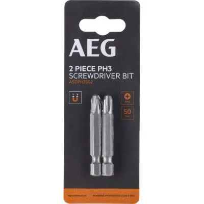 Биты 2 шт, РН3, 50 мм AEG ASDPH3502 4932479526