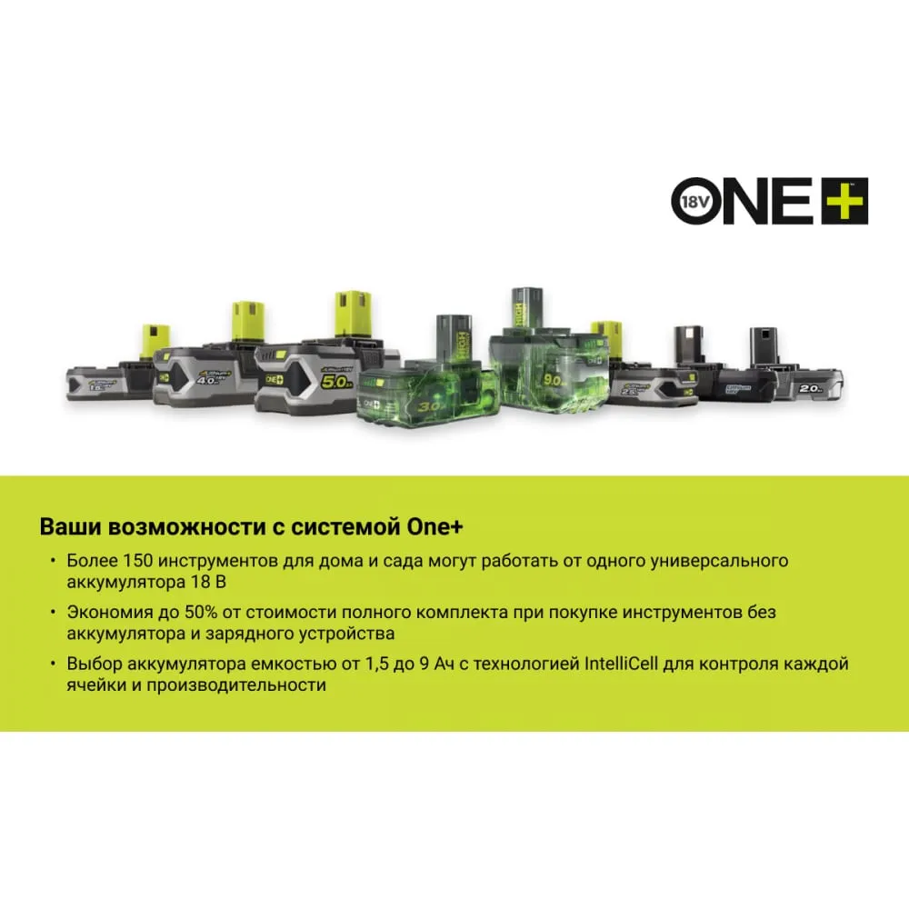 Фото Ryobi ONE+ Аккумуляторный гвоздезабиватель R18N18G-120S 5133003860 15784657