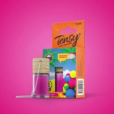 Ароматизатор TENSY бутылочка с пробкой, Бабл гам, 6 мл