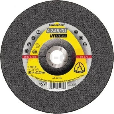 Обдирочный круг Klingspor A 24 R/01 Special 125x4x22,23, упаковка 10 шт
