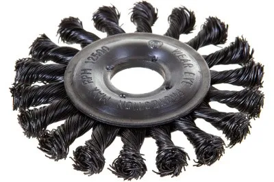 Щетка круглая, витая стальная проволока (100 мм; 22.2 мм) для УШМ №133 АТАКА 26587