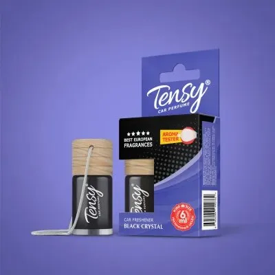 Ароматизатор TENSY бутылочка с пробкой, Черный лед, 6 мл